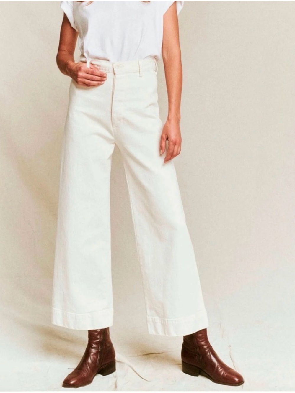 THE GREAT. Seafair Jean in Cream